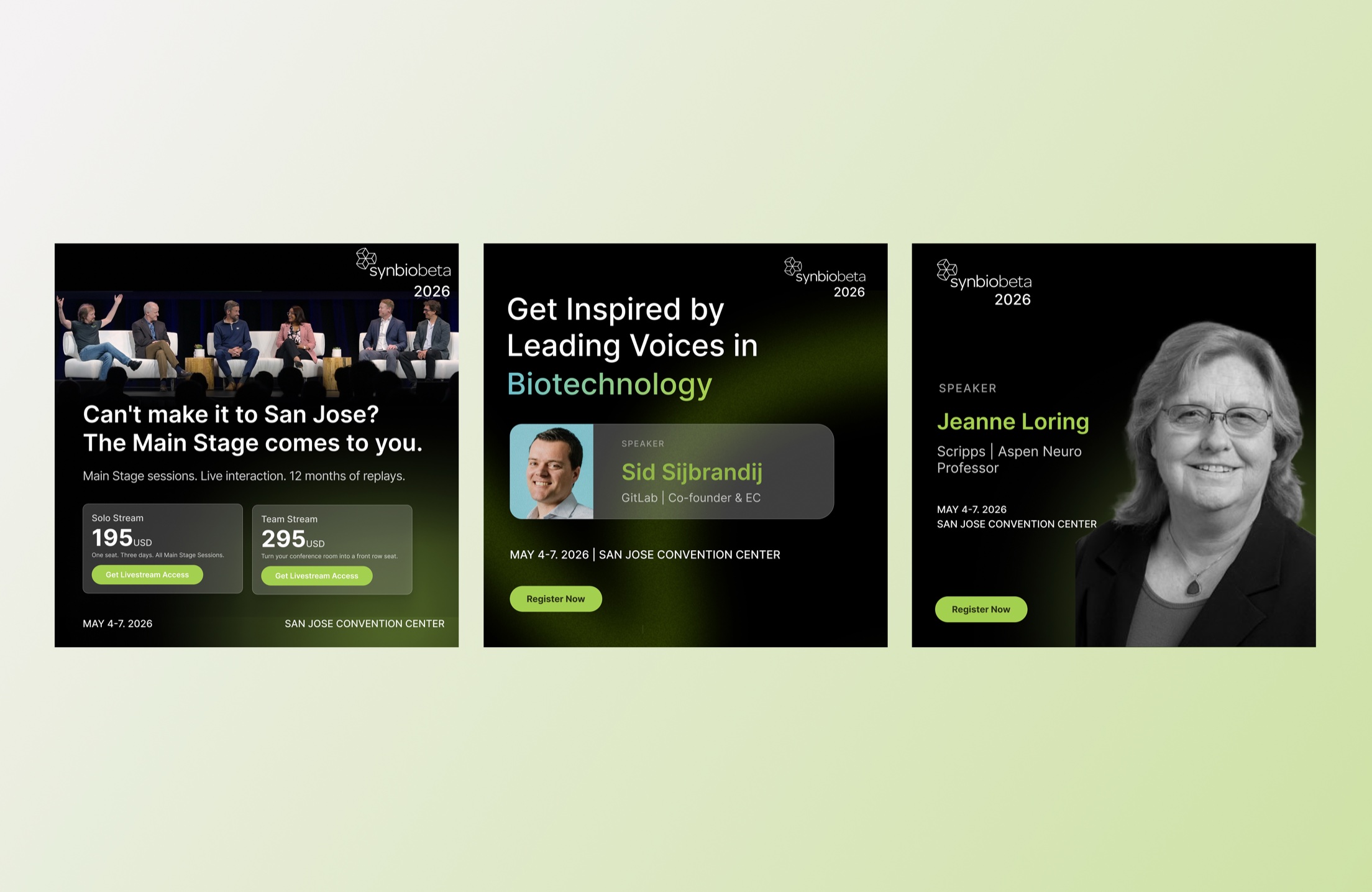 SynBioBeta ad creative — set 4